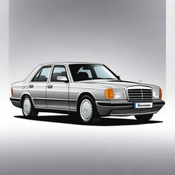 Create an image of a new generation Mercedes-Benz W124 car