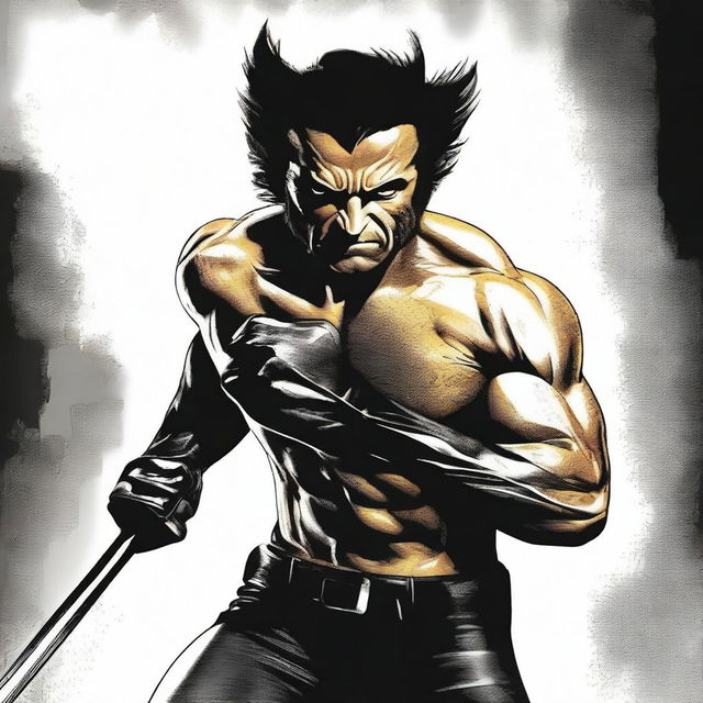 Create a live action movie poster featuring Wolverine