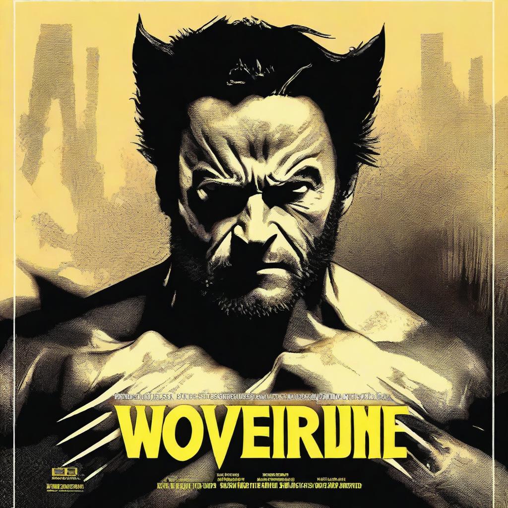 Create a live-action movie poster featuring Wolverine