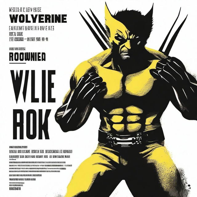 Create a live-action movie poster featuring Wolverine