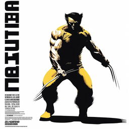 Create a live action movie poster featuring Wolverine