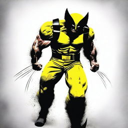 Create a live action movie poster featuring Wolverine