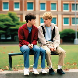 A heartwarming scene from a movie about two high school boys falling in love