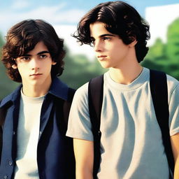 A movie poster featuring two high school boys in love