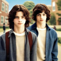 A movie poster featuring two high school boys in love