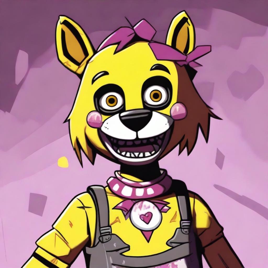 Create an image of Chica from Five Nights at Freddy's, depicted as gender fluid