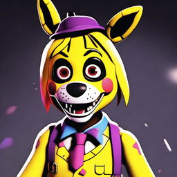 Create an image of Chica from Five Nights at Freddy's, depicted as gender fluid