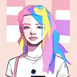 Create an image of a 15-year-old person who identifies as gender fluid