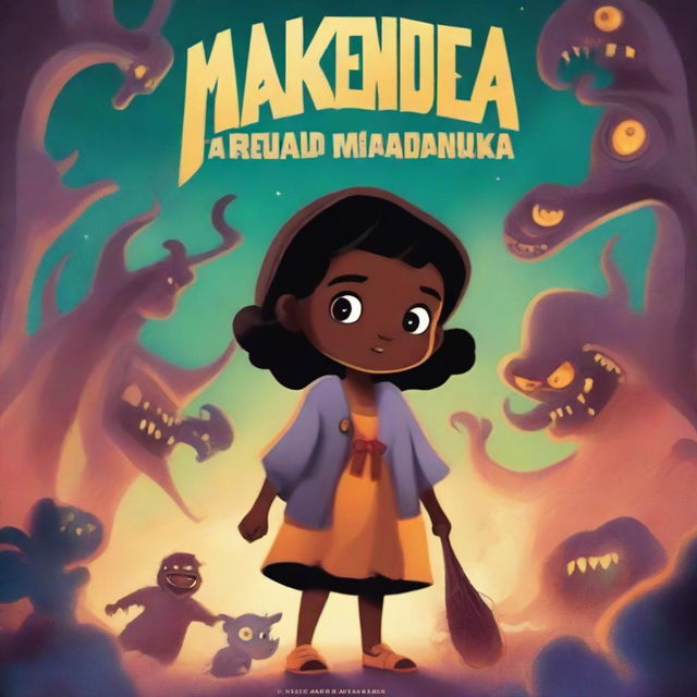 Design a book cover titled 'Makenda e a Bruxa