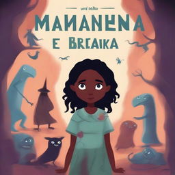 Design a book cover titled 'Makenda e a Bruxa