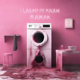 Create a book cover for a crime fiction novel titled 'The Laundry Man