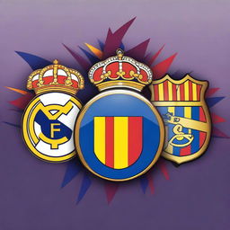 A thumbnail image featuring the logos of Real Madrid and Barcelona