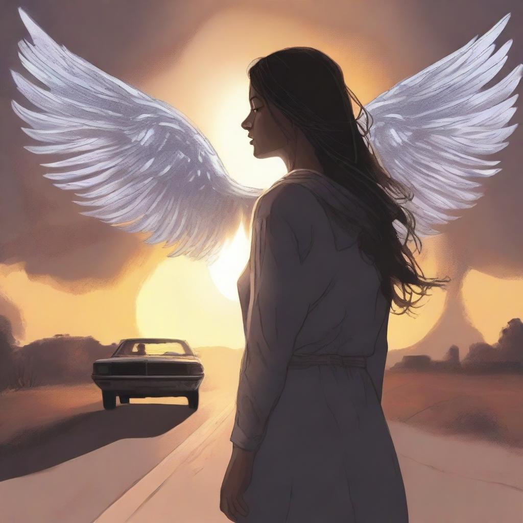 A young woman with angelic powers, searching for her identity and purpose