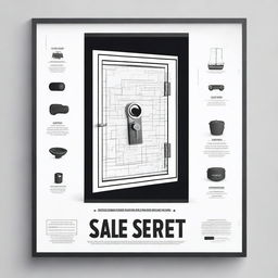 Create a minimal movie poster for a heist movie titled 'Secrets Safe