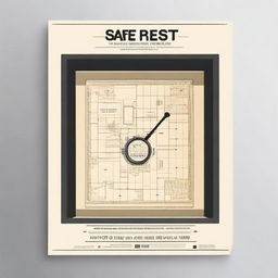 Create a minimal movie poster for a heist movie titled 'Secrets Safe