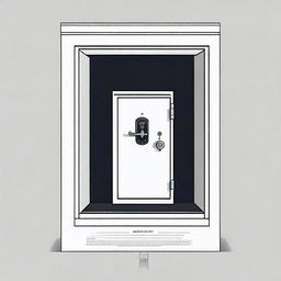 Create a minimal movie poster for a heist movie titled 'Secrets Safe