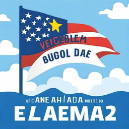 An inspiring and patriotic image with the text 'Venezuela Libre 2024' prominently displayed