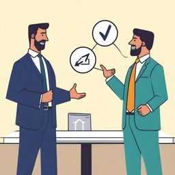 An image illustrating the concept of converting objections and closing a sale