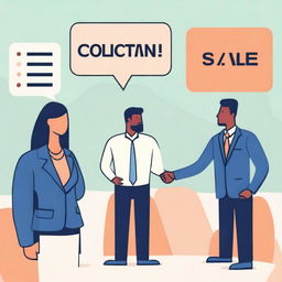 An image illustrating the concept of converting objections and closing a sale