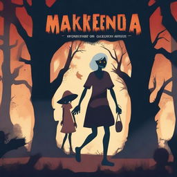 Create a book cover titled 'MAKENDA E OS ZUMBIS'