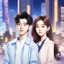 A Korean boy who is a K-pop idol and a Korean girl who is the daughter of an ambassador and a chemistry student