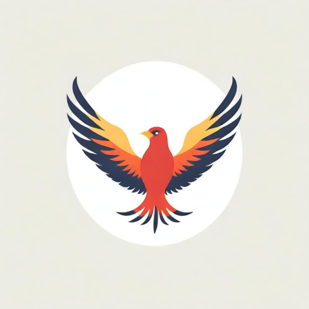 Logo of a majestic, fiery phoenix rising from the ashes, with the word 'Foenix' integrated at the bottom