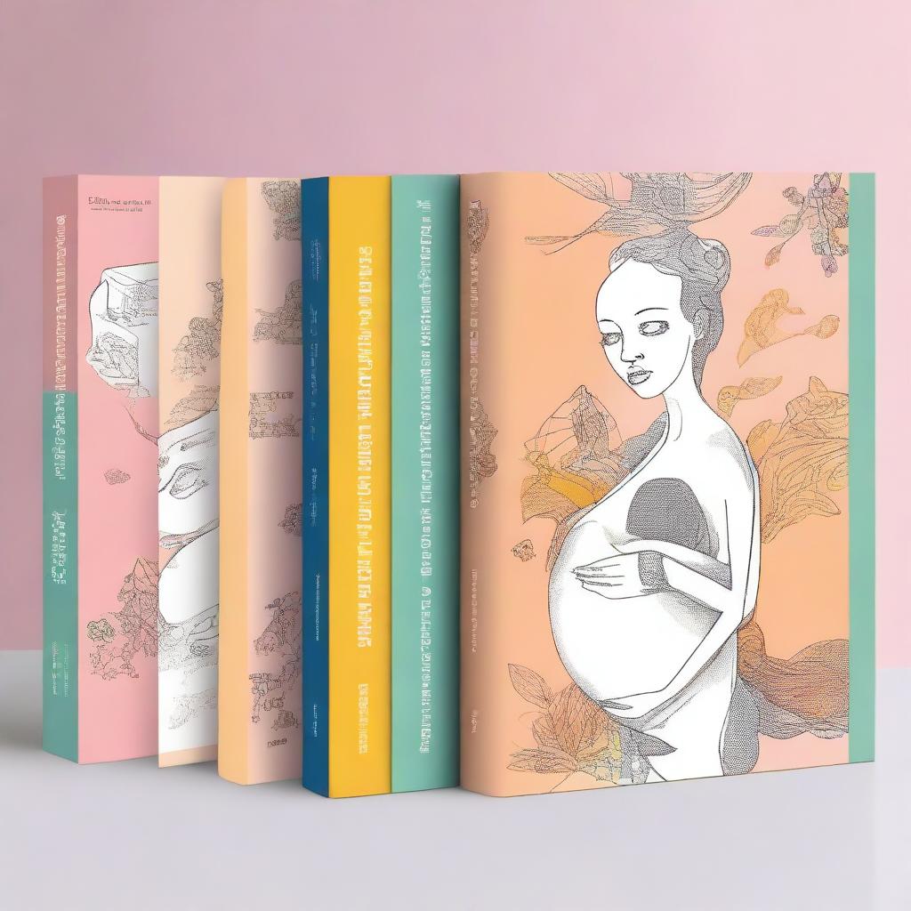 Create a unique and plagiarism-free cover with beautiful colors and original drawings featuring pregnant women, sick individuals, disabled persons, and retirees