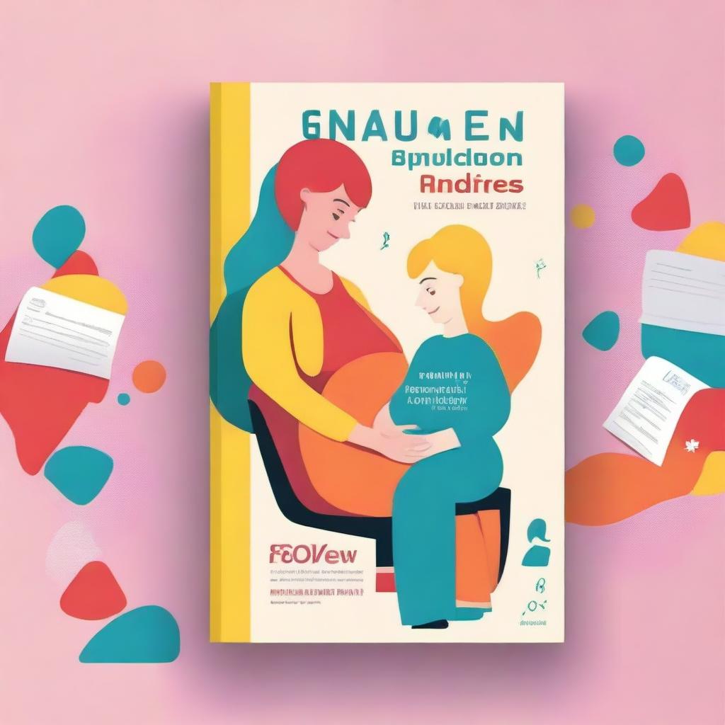 Design a captivating and appealing cover with vibrant colors and original illustrations of pregnant women, sick individuals, disabled persons, and retirees