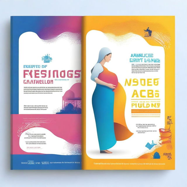 Design a captivating and appealing cover with vibrant colors and original illustrations of pregnant women, sick individuals, disabled persons, and retirees