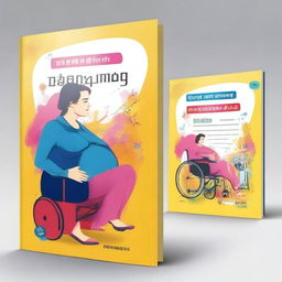 Design a captivating and appealing cover with vibrant colors and original illustrations of pregnant women, sick individuals, disabled persons, and retirees