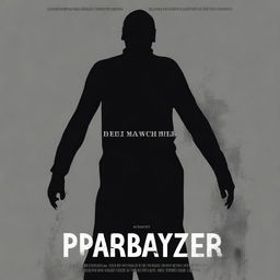 A horror movie poster that reads 'PARALYZER' featuring the generic silhouette of an unrecognizable figure