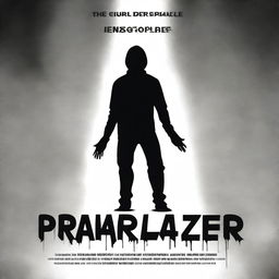 A horror movie poster that reads 'PARALYZER' featuring the generic silhouette of an unrecognizable figure