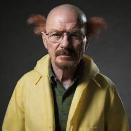 An alternate universe representation of Walter White from Breaking Bad, envisioned as a furry character. His new look maintains his recognizable traits but combines them with anthropomorphic animal features.