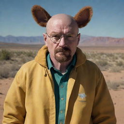 An alternate universe representation of Walter White from Breaking Bad, envisioned as a furry character. His new look maintains his recognizable traits but combines them with anthropomorphic animal features.