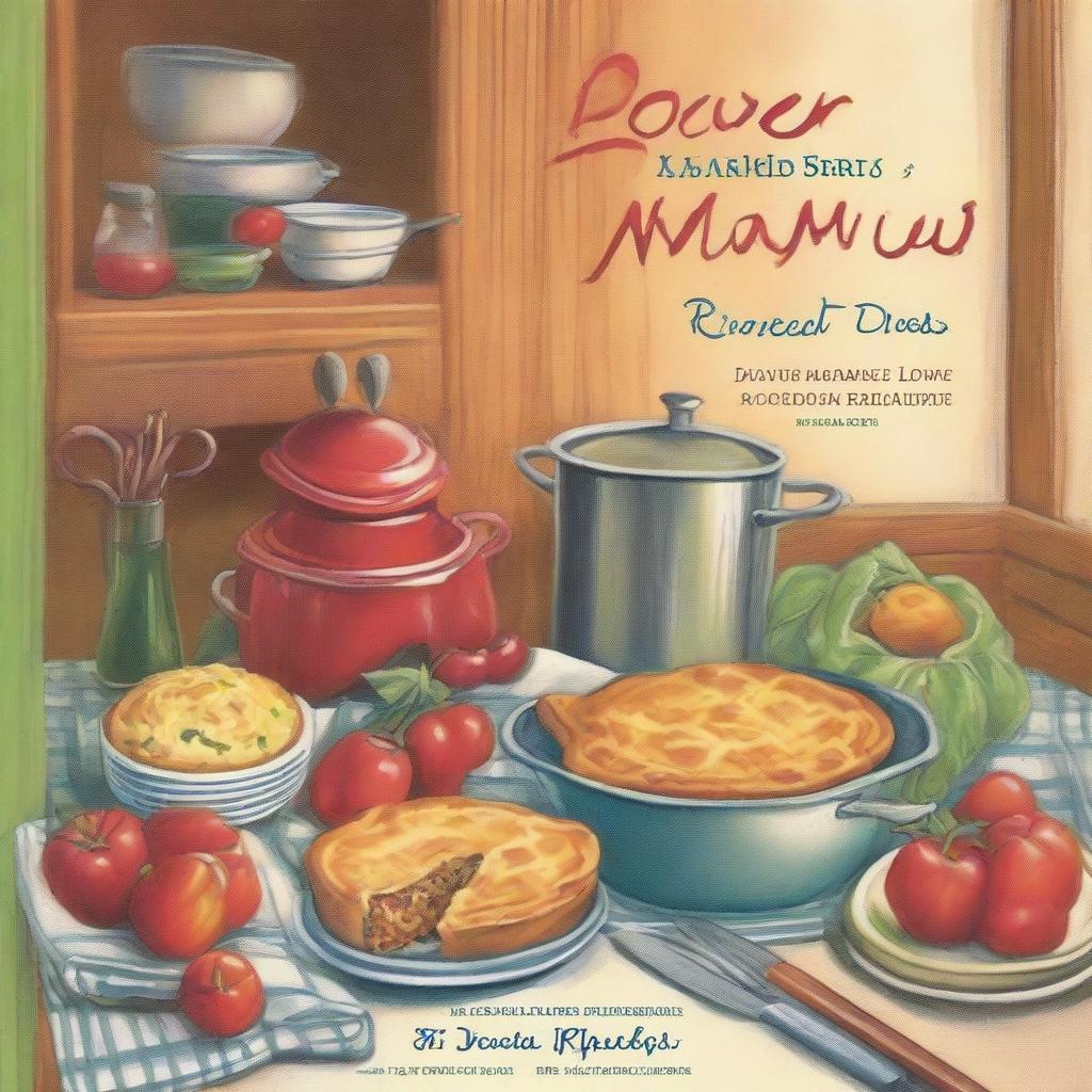 A cookbook cover with the title 'Lover and Mamaw's Best Loved Recipes and Meal Ideas' written by Gloria Beasley and Dawn Carr