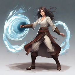 Create an image of a Wuthering Waves resonator, a female character who uses a gauntlet