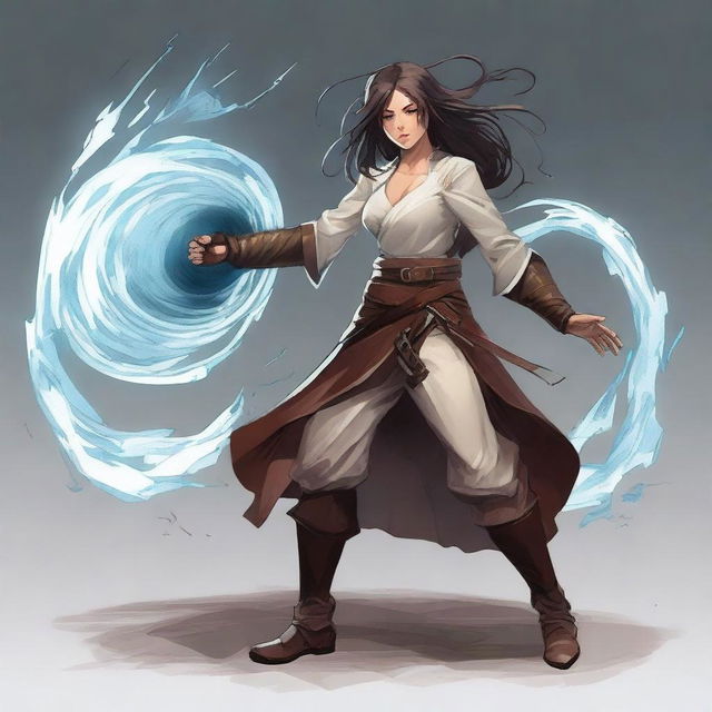 Create an image of a Wuthering Waves resonator, a female character who uses a gauntlet