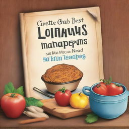 Create a charming book cover with the title 'Lovey and Mamaw's Best Loved Recipes and Meal Ideas' written by Gloria Beasley and Dawn Carr