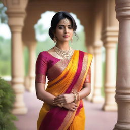 A beautiful Indian woman in traditional attire, showcasing the elegance and cultural richness of India