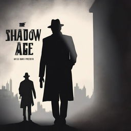 Create a book cover for a mystery thriller titled 'The Shadow's Age' by Anurag Tiwari