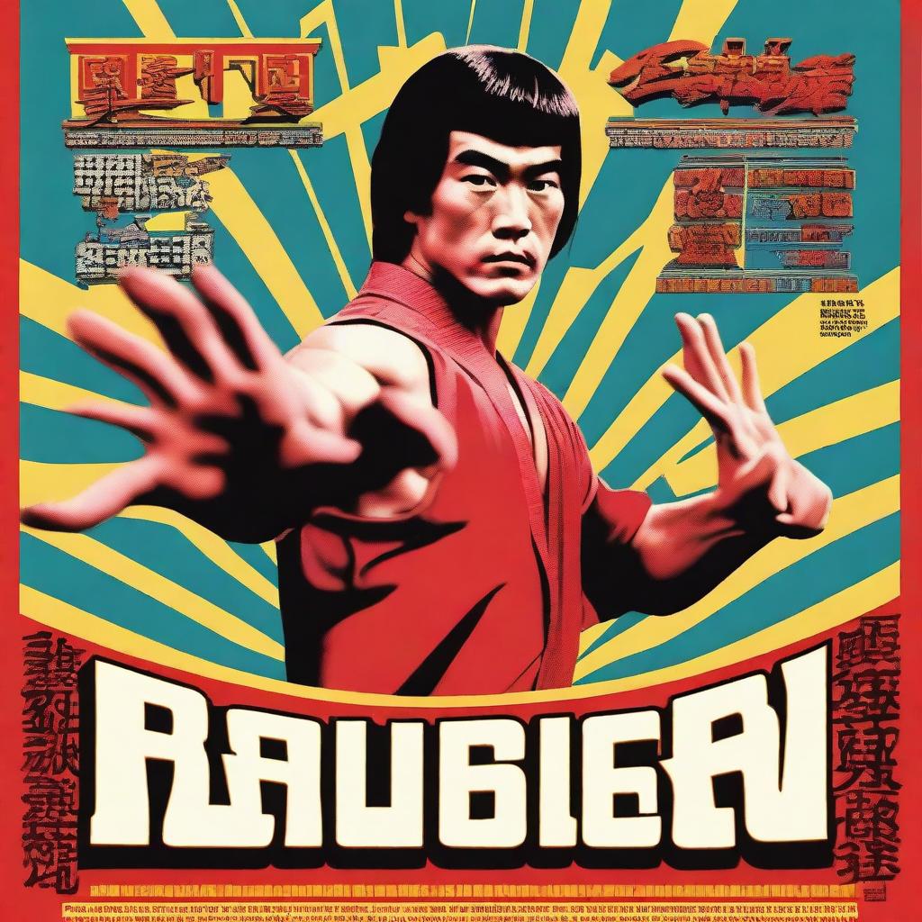 Create a movie poster for a 1980s kung fu movie called 'Brentwood Paul: Way of the Gong Knuckle'