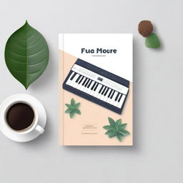 A book cover featuring a picture of a MIDI keyboard, a plant, and a cup of coffee