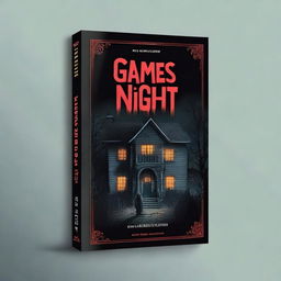 Design a front cover for a horror story titled 'Games Night'