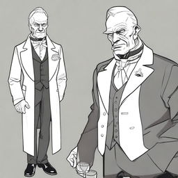 Create a Dungeons & Dragons character who is Lady Elara's elder butler, slightly based on Alfred from Batman