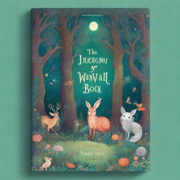 A captivating book cover featuring an enchanted forest with mystical creatures