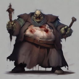 Create a detailed image of a DnD character who is a zombie of the late Lord Zitas