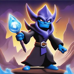 A detailed illustration of Kaos, the main antagonist from the Skylanders series