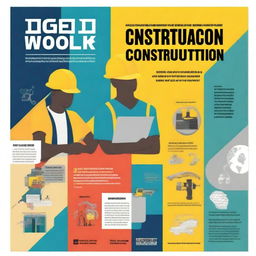 Design a book cover titled 'Digital Tools for Construction: A Beginner's Guide' with authors Goodluck Eromonsele and Daniel Elamah