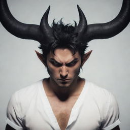 A male anime-style demon with menacing horns