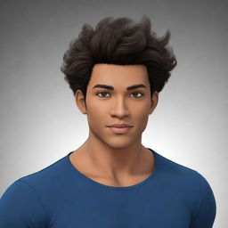 An animated male Gemini character of Blasian ethnicity